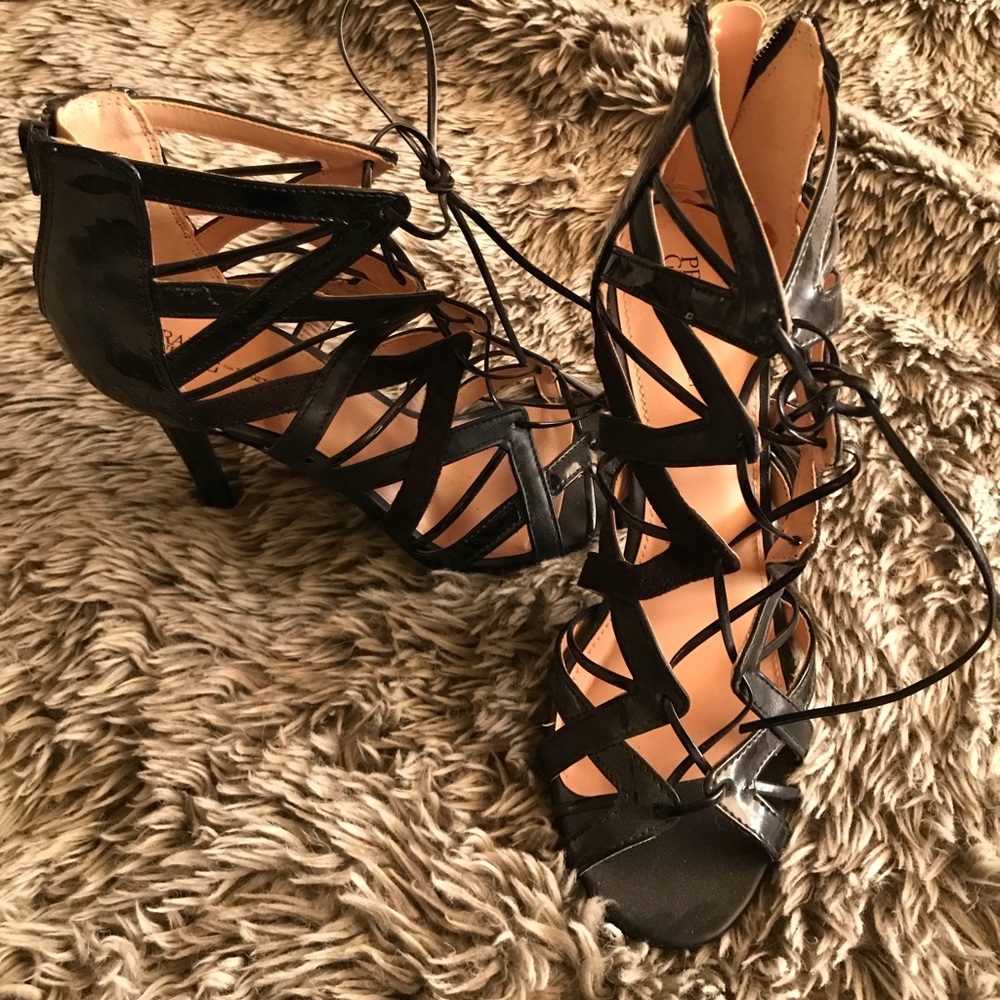 Black Strappy Heels